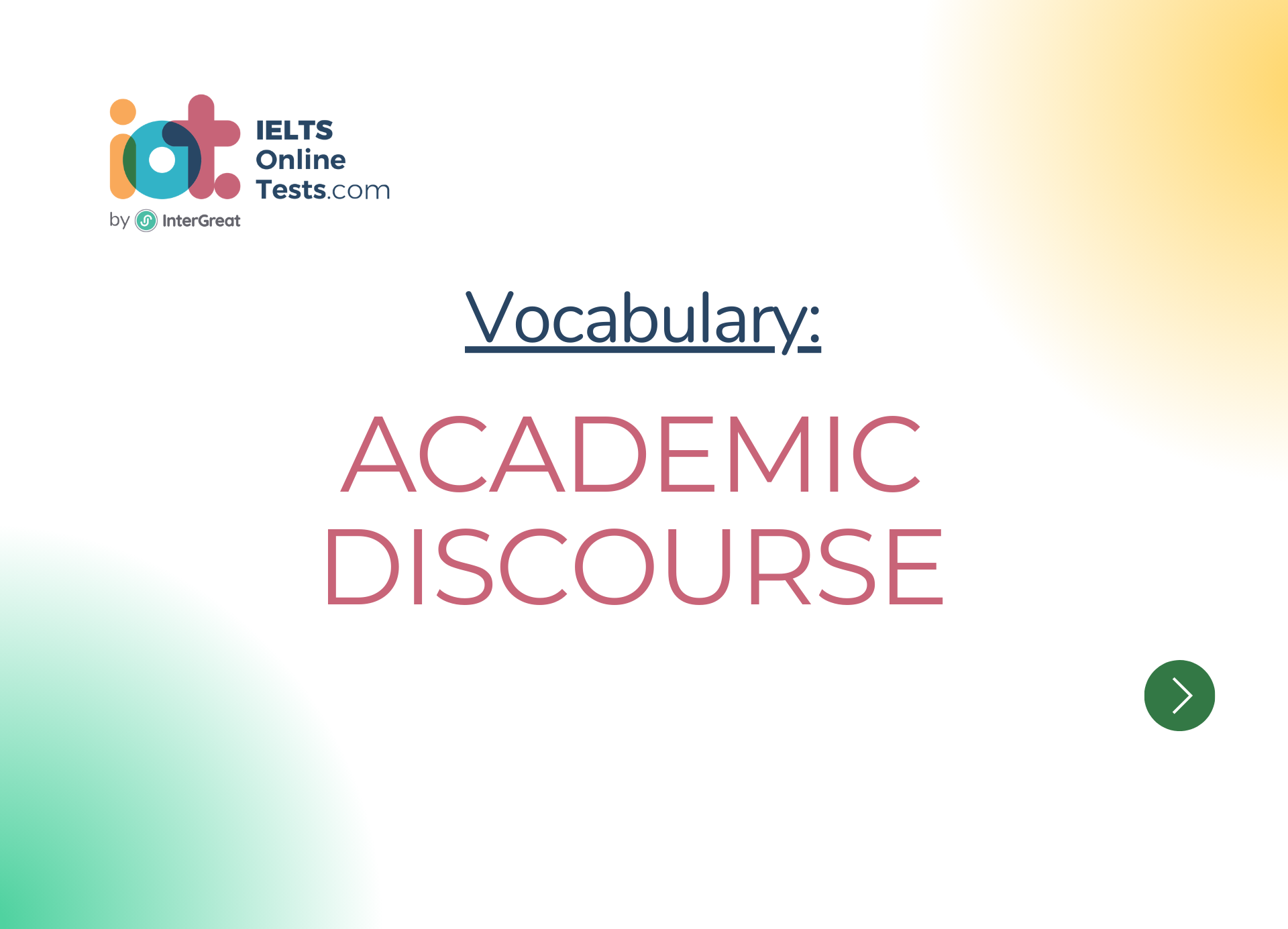 Academic discourse | IELTS Online Tests